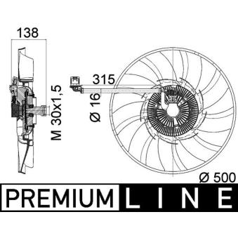 Ventilateur, refroidissement du moteur MAHLE [CFF 471 000P]