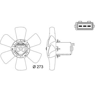 Ventilateur, refroidissement du moteur MAHLE OEM 165959455AB