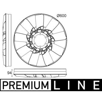 Roue du souffleur, refroidissementdu moteur MAHLE [CFW 52 000P]