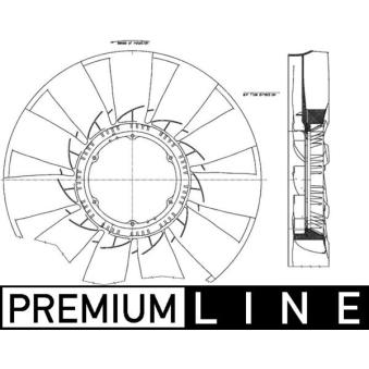 Roue du souffleur, refroidissementdu moteur MAHLE OEM 1742538