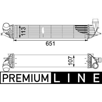 Intercooler, échangeur MAHLE [CI 151 000P]
