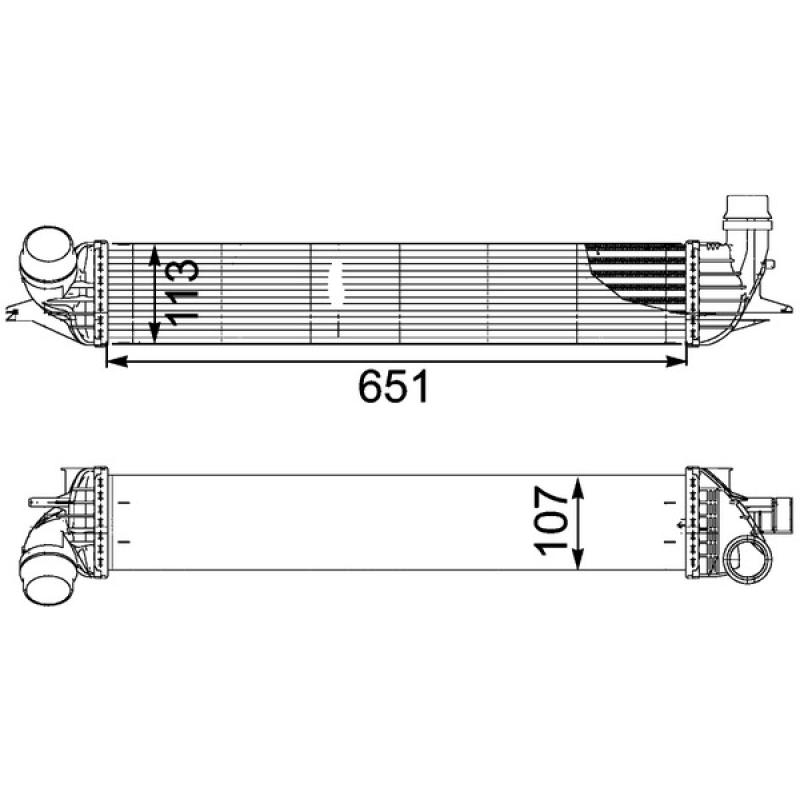 Intercooler, échangeur MAHLE CI 151 000P - Visuel 1