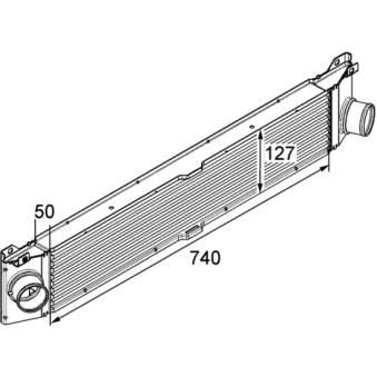 Intercooler, échangeur MAHLE OEM 1340763080 Intercooler, échangeur MAHLE OEM 1340763080