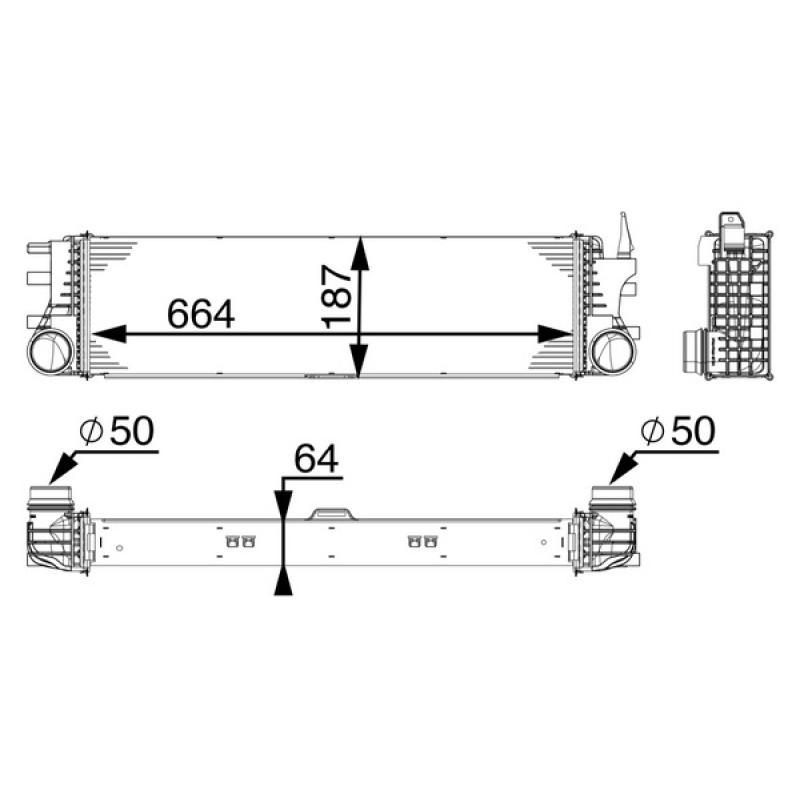 Intercooler, échangeur MAHLE CI 180 000P - Visuel 2