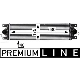 Intercooler, échangeur MAHLE OEM 4500847 Intercooler, échangeur MAHLE OEM 4500847