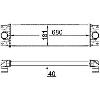 Intercooler, échangeur MAHLE OEM 4500847 Intercooler, échangeur MAHLE OEM 4500847