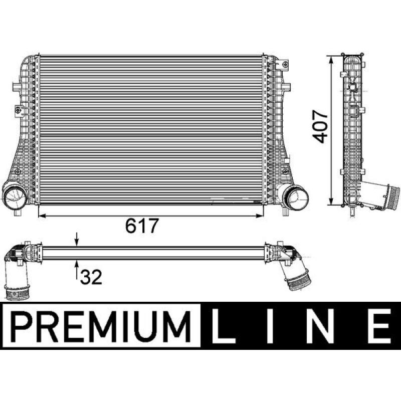 Intercooler, échangeur MAHLE CI 208 000P - Visuel 1
