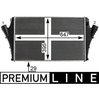 Intercooler, échangeur MAHLE OEM 6302040 Intercooler, échangeur MAHLE OEM 6302040