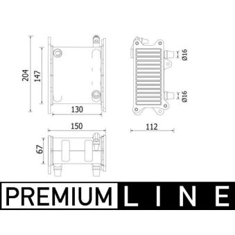 Intercooler, échangeur MAHLE CI 224 000P pour MERCEDES-BENZ SLK M 760 Li xDrive - 585cv