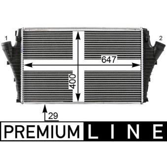 Intercooler, échangeur MAHLE OEM 6302059 Intercooler, échangeur MAHLE OEM 6302059