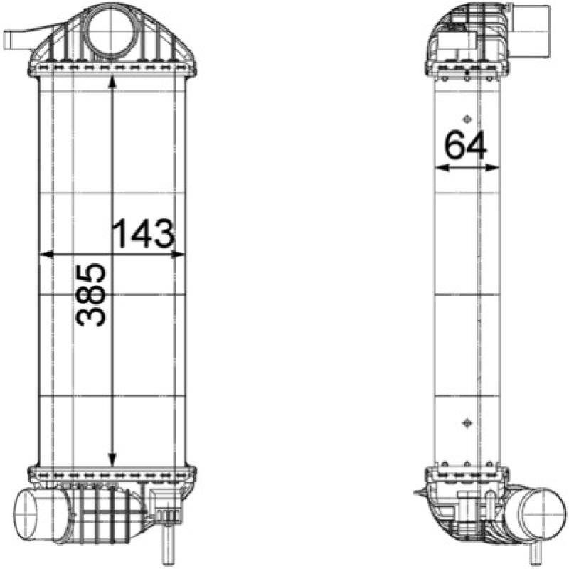 Intercooler, échangeur MAHLE CI 244 000P - Visuel 1
