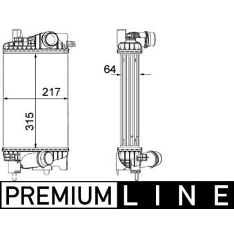 Intercooler, échangeur MAHLE OEM 1202142