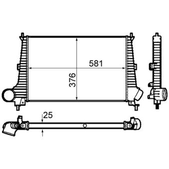 Intercooler, échangeur MAHLE OEM 4576039