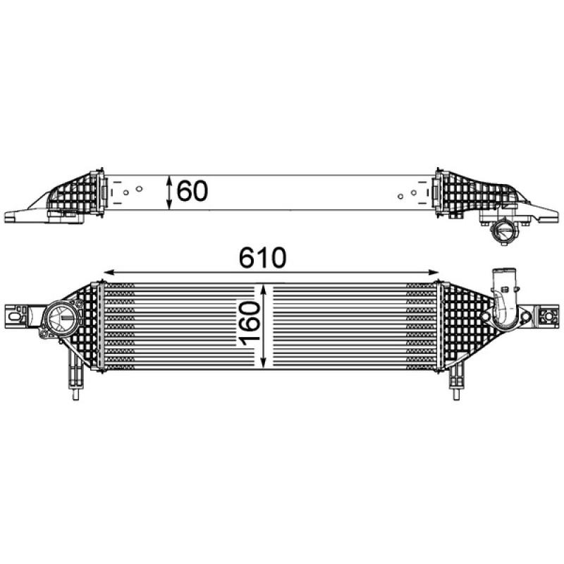 Intercooler, échangeur MAHLE CI 320 000P - Visuel 1