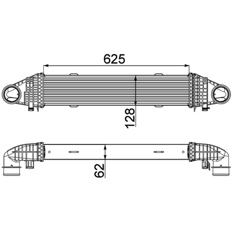 Intercooler, échangeur MAHLE CI 358 000P - Visuel 1
