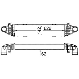 Intercooler, échangeur MAHLE OEM 2045000300 Intercooler, échangeur MAHLE OEM 2045000300