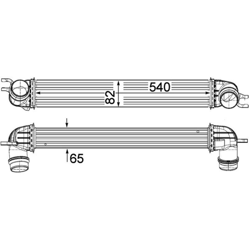 Intercooler, échangeur MAHLE CI 375 000P - Visuel 1