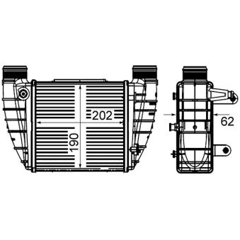 Intercooler, échangeur MAHLE OEM 8E0145806M