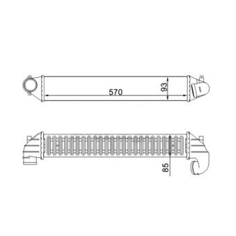 Intercooler, échangeur MAHLE OEM YM219L440BA