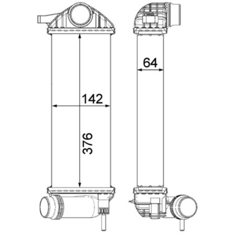 Intercooler, échangeur MAHLE CI 477 000P - Visuel 1