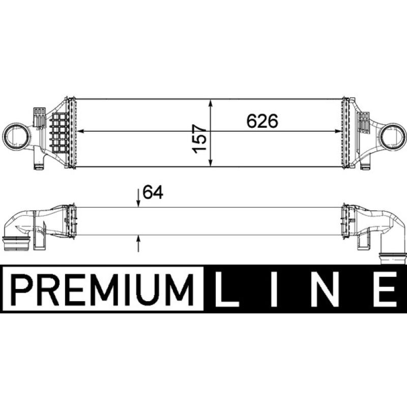 Intercooler, échangeur MAHLE CI 480 000P - Visuel 1