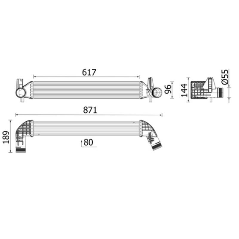 Intercooler, échangeur MAHLE CI 516 000P - Visuel 1