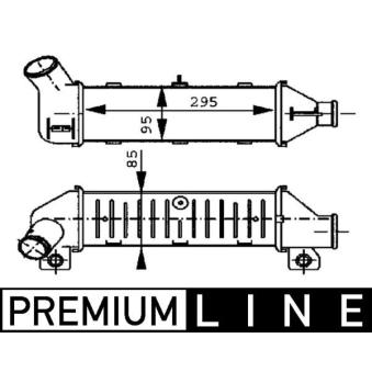 Intercooler, échangeur MAHLE OEM 6K0145805F Intercooler, échangeur MAHLE OEM 6K0145805F