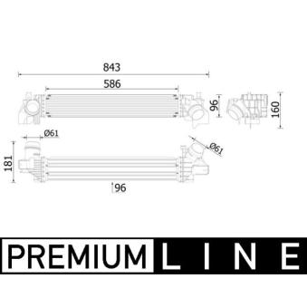 Intercooler, échangeur MAHLE CI 614 000P pour ALFA ROMEO 159 One - 102ch