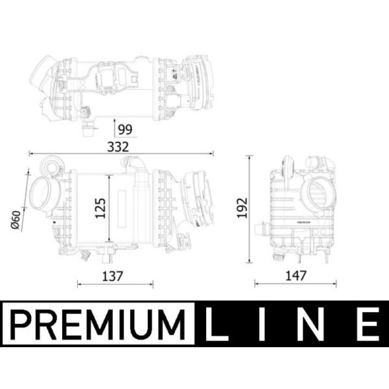 Intercooler, échangeur MAHLE CI 616 000P - Visuel 1