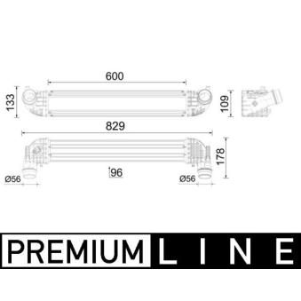 Intercooler, échangeur MAHLE OEM 39185908 Intercooler, échangeur MAHLE OEM 39185908
