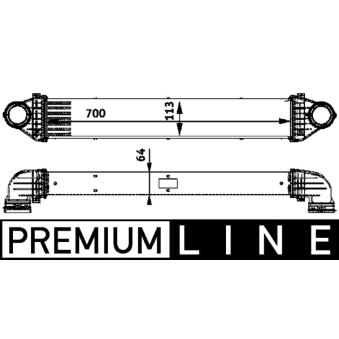 Intercooler, échangeur MAHLE OEM 1695000900