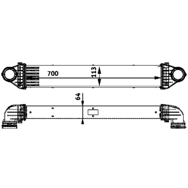 Intercooler, échangeur MAHLE CI 84 000P - Visuel 1