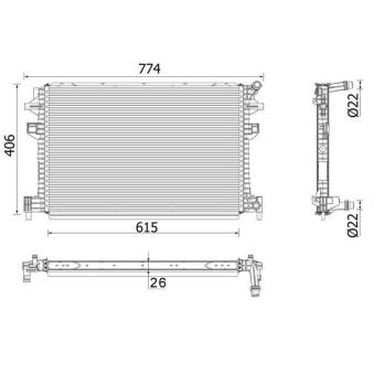 Radiateur basse température, intercooler MAHLE CIR 30 000P