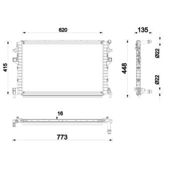 Radiateur basse température, intercooler MAHLE CIR 34 000P