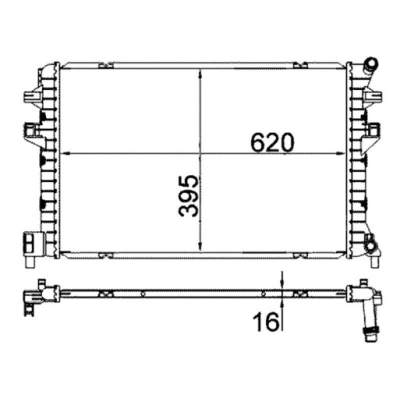Radiateur basse température, intercooler MAHLE CIR 34 000S - Visuel 1