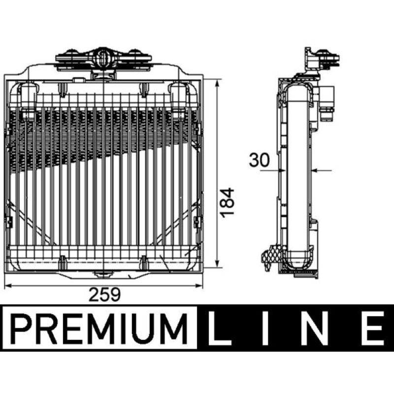 Radiateur d'huile de boîte automatique MAHLE CLC 102 000P - Visuel 1