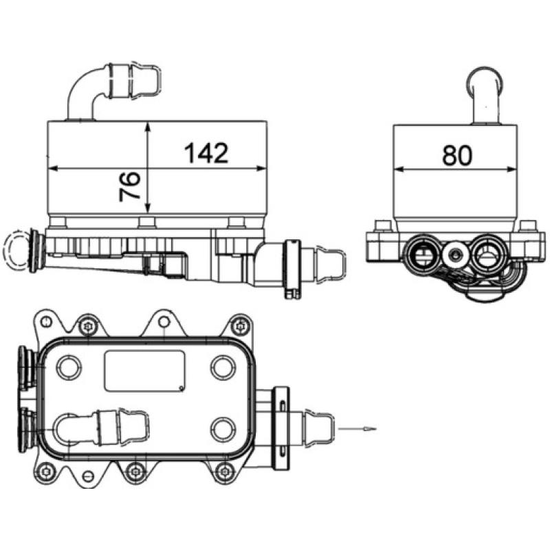 Radiateur d'huile de boîte automatique MAHLE CLC 18 000P - Visuel 1