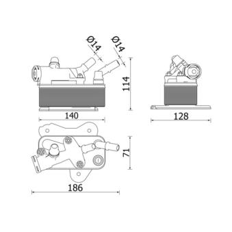 Radiateur d'huile de boîte automatique MAHLE [CLC 225 000P]
