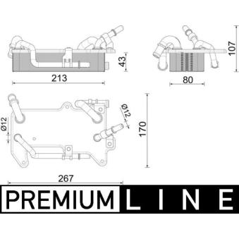 Radiateur d'huile de boîte automatique MAHLE [CLC 284 000P]