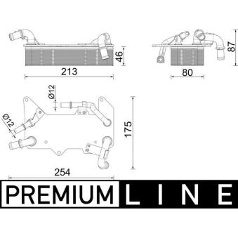 Radiateur d'huile de boîte automatique MAHLE [CLC 287 000P]