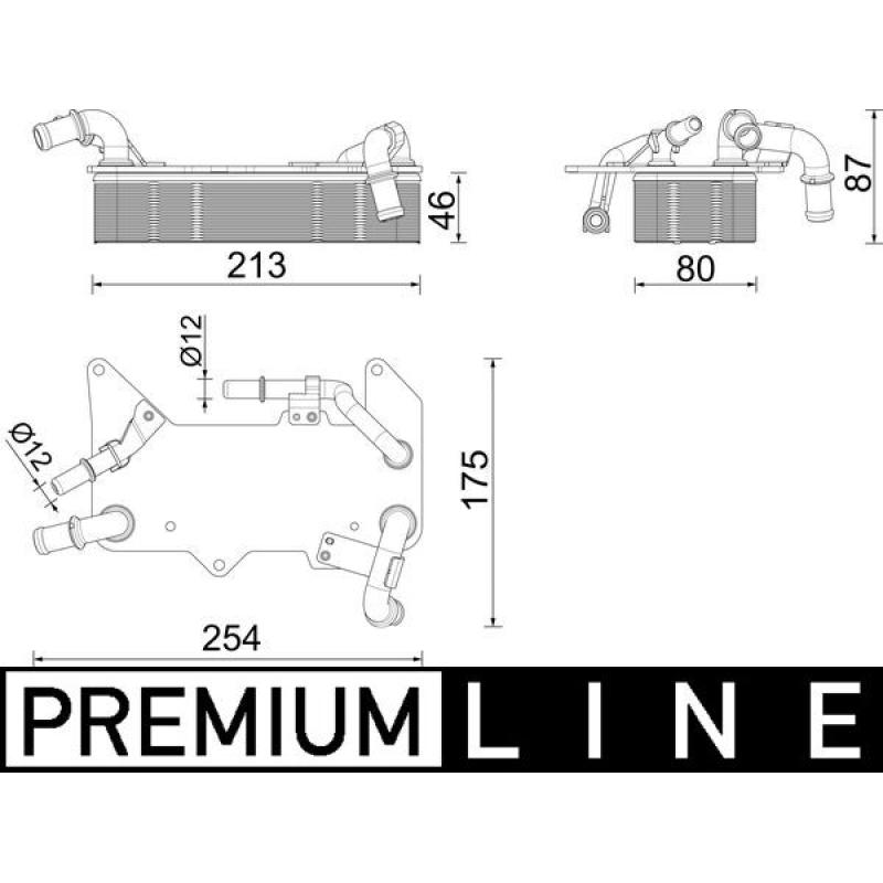 Radiateur d'huile de boîte automatique MAHLE CLC 287 000P - Visuel 1