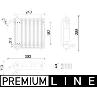 Radiateur d'huile MAHLE CLC 291 000P pour BMW Série 7 M 760 Li xDrive - 585cv
