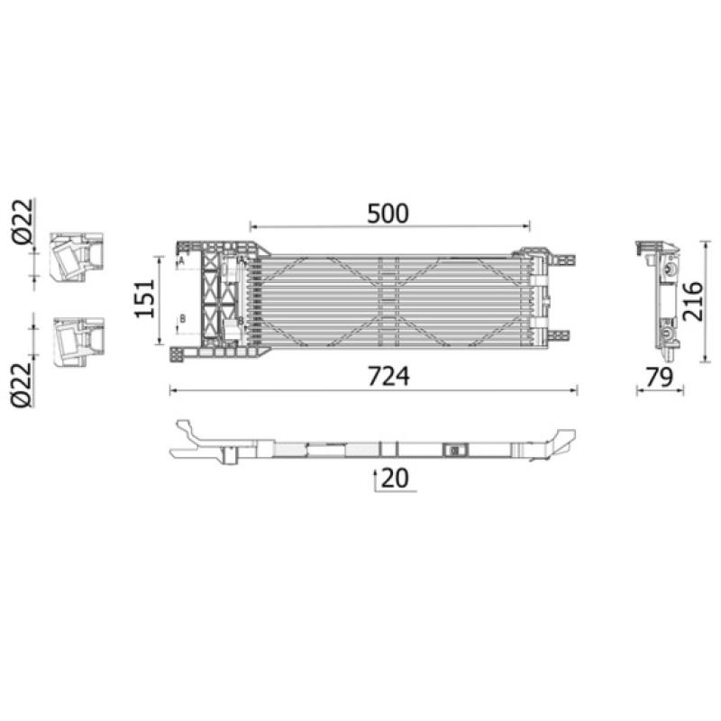 Radiateur d'huile de boîte automatique MAHLE CLC 325 000P - Visuel 1