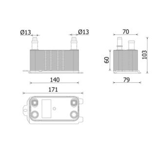 Radiateur d'huile de boîte automatique MAHLE [CLC 326 000P]