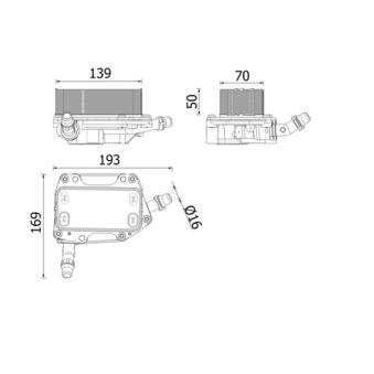 Radiateur d'huile de boîte automatique MAHLE [CLC 351 000P]