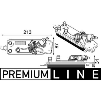Radiateur d'huile de boîte automatique MAHLE OEM 7638681 Radiateur d'huile de boîte automatique MAHLE OEM 7638681