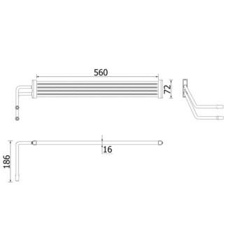 Radiateur d'huile, direction MAHLE [CLC 93 000P]