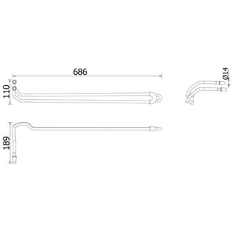 Radiateur d'huile, direction MAHLE CLC 95 000P pour BMW Série 5 535 d - 272cv