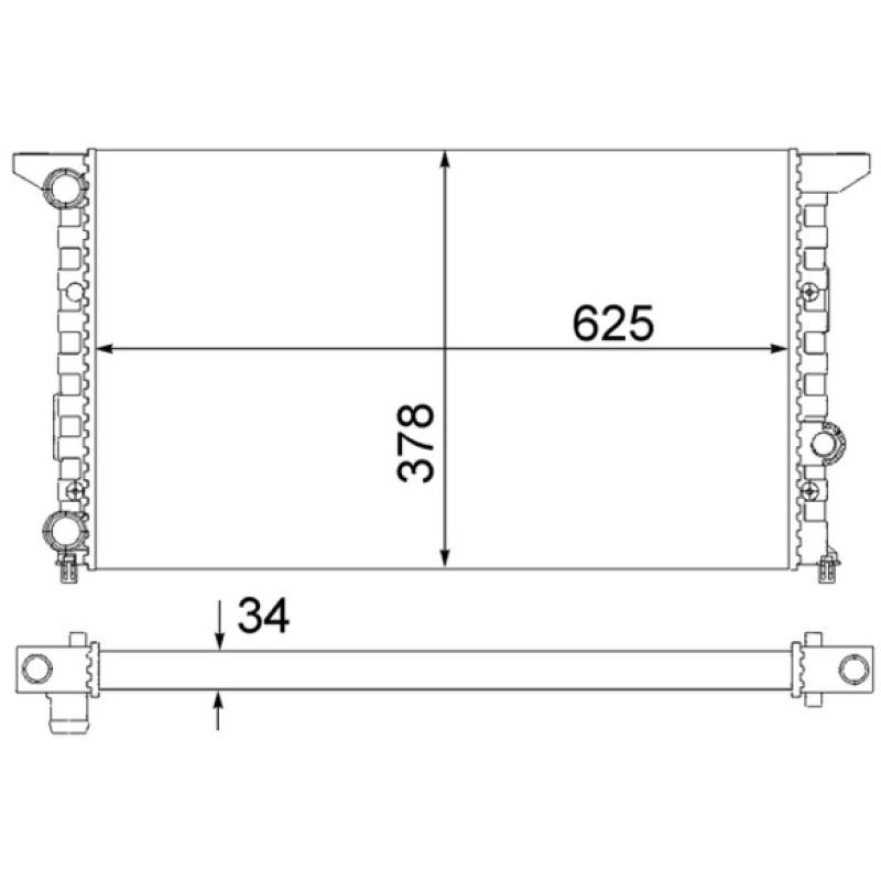 Radiateur, refroidissement du moteur MAHLE CR 1056 000S - Visuel 1