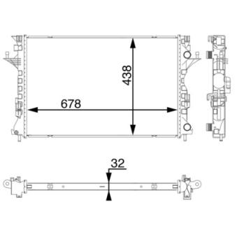 Radiateur, refroidissement du moteur MAHLE OEM 8200292771